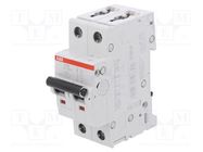 Circuit breaker; 230/400VAC; Inom: 10A; Poles: 2; Charact: K; 6kA ABB