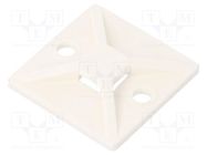 Holder; screw; polyamide; white; cable ties 