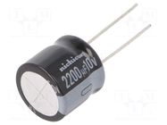 Capacitor: electrolytic; low ESR; THT; 2200uF; 10VDC; Ø16x15mm NICHICON