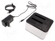 Docking station; PnP; USB 3.0; silver 