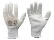 Protective gloves; ESD; L; white; <10MΩ EUROSTAT GROUP