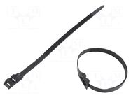 Cable tie; double lock; L: 265mm; W: 9mm; black; polyamide; 540N BM GROUP