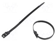 Cable tie; double lock; L: 265mm; W: 9mm; black; polyamide; 540N BM GROUP