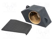 Car loudspeaker enclosure; MDF; black melange; textil; 250mm BASSER