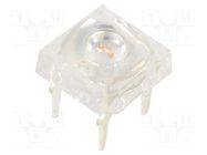 LED Super Flux; 7.62x7.62mm; yellow; 9.5÷11lm; 120°; Front: convex OPTOSUPPLY
