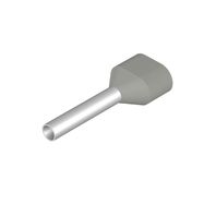 Wire-end ferrule, Twin wire-end ferrule, 13 mm, 10 mm, grey