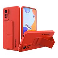 Wozinsky Kickstand Case Silicone Stand Cover for Xiaomi Redmi Note 11 Pro red, Wozinsky