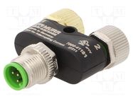 T adapter; M12 male,M12 female x2; A code-DeviceNet / CANopen MURR ELEKTRONIK