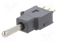 Switch: toggle; Pos: 3; SP3T; ON-OFF-(ON); 0.1A/28VAC; 0.1A/28VDC NKK SWITCHES