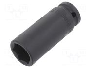 Socket; 6-angles,socket spanner,impact; HEX 22mm; 1/2"; long BETA