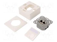 Connector: RJ45; socket; Cat: 6; Keystone; RJ45 socket x2; white LOGILINK