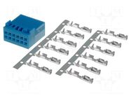 Kit; plug; Quadlock; PIN: 12; VW 2011->; blue 4CARMEDIA