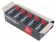 Battery: alkaline; 6F22; 9V; non-rechargeable; 10pcs. PROCELL