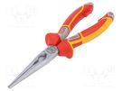 Pliers; insulated,half-rounded nose,telephone,elongated; 205mm NWS