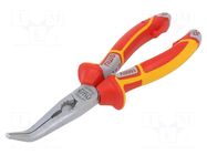 Pliers; insulated,curved,telephone; 205mm; Cut: with side face NWS