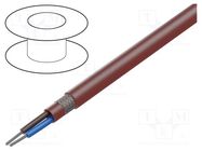 Wire; SiHF-C-Si; 2x0.75mm2; Cu; stranded; silicone; brown-red HELUKABEL