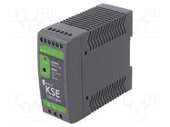 Power supply: switching; for DIN rail; 60W; 24VDC; 2.5A; 90÷264VAC BREVE TUFVASSONS