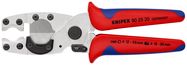 KNIPEX 90 25 20 Pipe Cutter for composite pipes and protective tubes with multi-component grips chrome-plated 210 mm