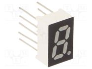 Display: LED; 7-segment; 8mm; 0.32"; No.char: 1; yellow; 60mcd OPTOSUPPLY