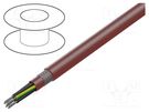 Wire; SiHF-C-Si; 7G0.5mm2; Cu; stranded; silicone; brown-red HELUKABEL