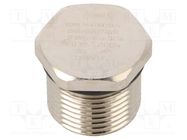 Stopper; M20; 1.5; IP68; brass; Plating: nickel; V-Ms-Ex-d; -20÷95°C HUMMEL