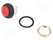 Switch: push-button; Pos: 2; SPST-NO; 0.25A/12VDC; OFF-(ON) ITW LUMEX SWITCH