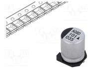 Capacitor: electrolytic; SMD; 100uF; 35VDC; Ø8x10.5mm; 5000h; 600mA KYOCERA AVX