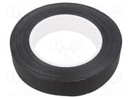 Tape: electrical insulating; W: 25mm; L: 50m; Thk: 0.165mm; black H-OLD