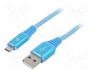 Cable; USB 2.0; USB A plug,USB B micro plug; gold-plated; 2m GEMBIRD