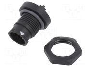 Connector: circular; socket; for panel mounting,front side nut AMPHENOL LTW