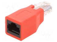 Adapter; PIN: 8; crossover; RJ45 socket,RJ45 plug Goobay