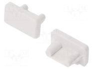 Cap for LED profiles; white; 20pcs; ABS; SLIM8 TOPMET