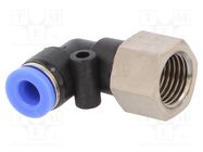 Push-in fitting; angled 90°; -0.95÷15bar; Thread: R 1/4"; 0÷60°C PNEUMAT