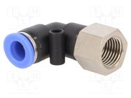 Push-in fitting; angled 90°; -0.95÷15bar; Thread: R 1/4"; 0÷60°C PNEUMAT