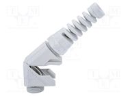 Cable gland; angular; PG16; IP68; polyamide; grey; HSK-W-FLEX HUMMEL