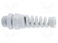 Cable gland; with strain relief; NPT1/2"; IP68; polyamide; grey HUMMEL