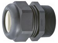 Cable gland; M32; 1.5; IP68; polyamide; black; Holes no: 1; 22x8mm HUMMEL