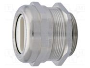 Cable gland; PG36; IP68; brass; Body plating: nickel; 31x7.5mm HUMMEL