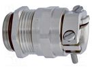 Cable gland; with long thread,with earthing; PG42; IP68; brass HUMMEL