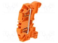 Splice terminal: rail; 0.2÷2.5mm2; ways: 1; terminals: 2; orange 