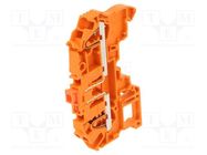 Splice terminal: rail; 0.2÷2.5mm2; ways: 1; terminals: 2; orange 