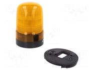 Signaller: lighting-sound; 10÷30VDC; LED; amber; IP23; Ø100x146mm PATLITE