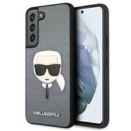 Karl Lagerfeld KLHCS22MSAKHSL S906 S22+ srebrny/silver hardcase Saffiano Ikonik Karl`s Head, Karl Lagerfeld