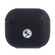 BMW BMA3SSLNA AirPods 3 cover granatowy/navy Geniune Leather Silver Logo, BMW