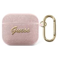 Guess GUA3SASMP AirPods 3 cover pink/pink Saffiano Script Metal Collection, Guess