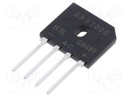 Bridge rectifier: single-phase; Urmax: 600V; If: 10A; Ifsm: 220A TAIWAN SEMICONDUCTOR