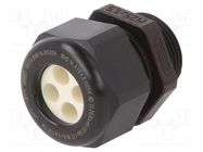 Cable gland; multi-hole; M25; 1.5; IP68; polyamide; black; 6mm HUMMEL