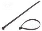 Cable tie; multi use; L: 250mm; W: 7.6mm; polyamide; 200N; black HELLERMANNTYTON