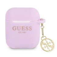 Guess GUA2LSC4EU AirPods 1/2 cover purple/purple Silicone Charm 4G Collection, Guess
