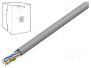 Wire; U/UTP; 4x2x24AWG; 5e; wire; Cu; PVC; grey; 305m; Øcable: 4.5mm BELDEN